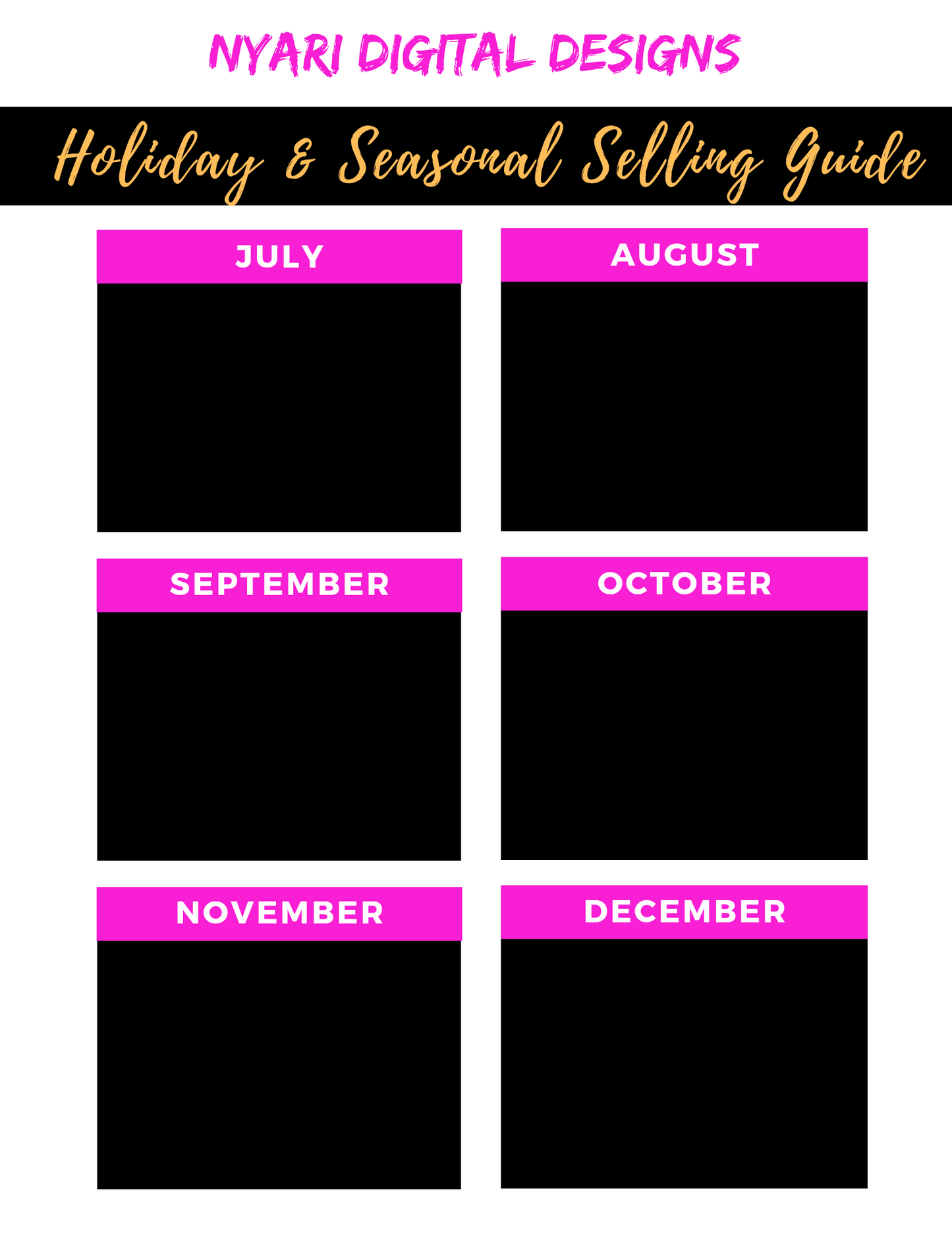 Holiday Selling Guide for Crafters