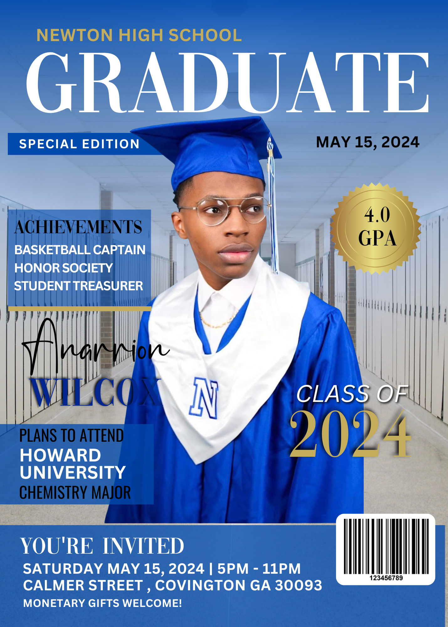 Custom Graduate Magazine Cover