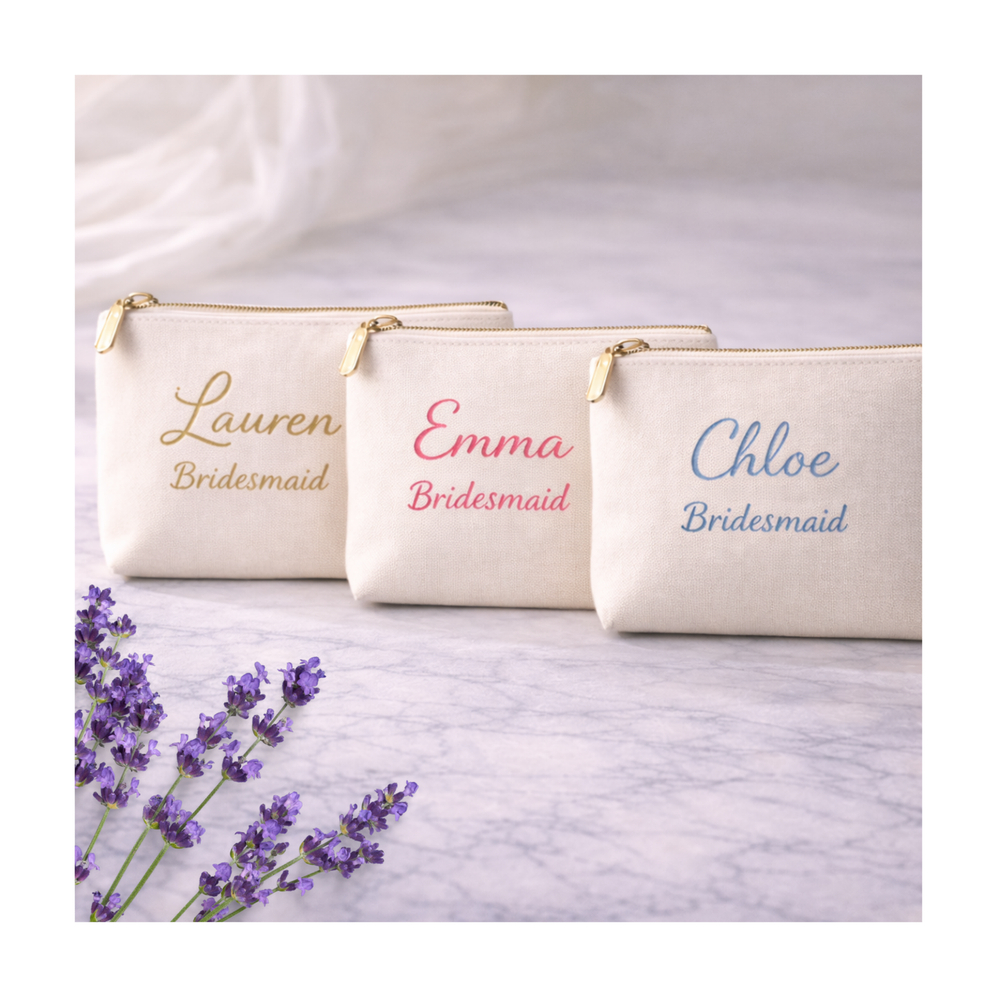 Embroidered Cosmetic Bags