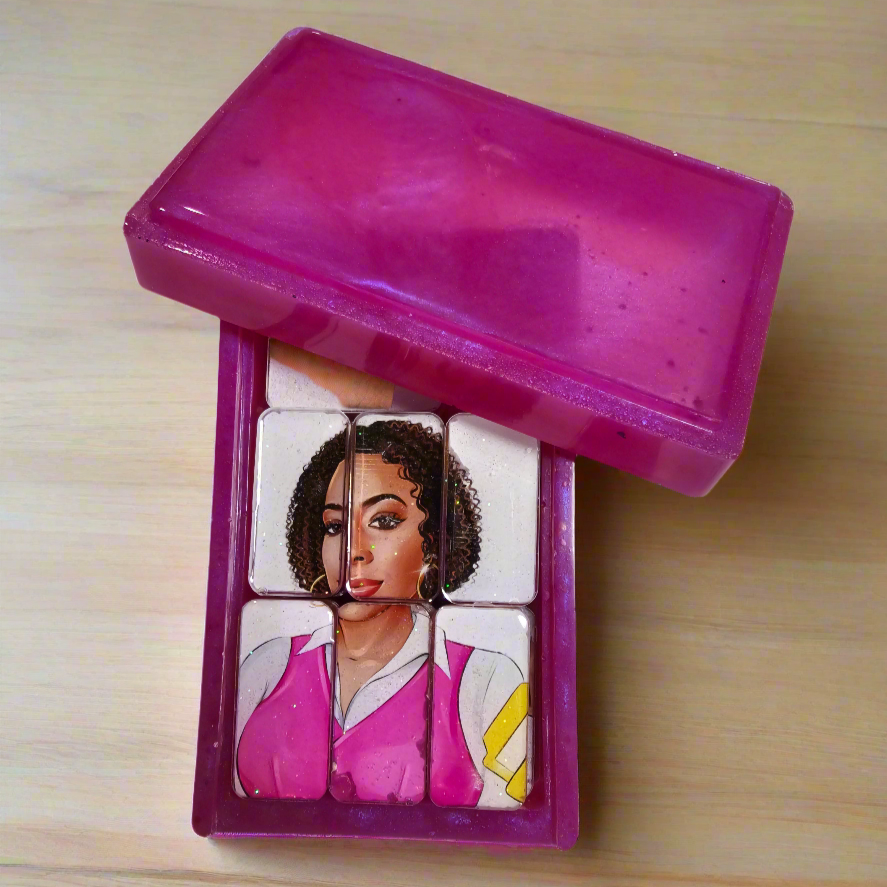Customized Resin Dominos with matching resin box