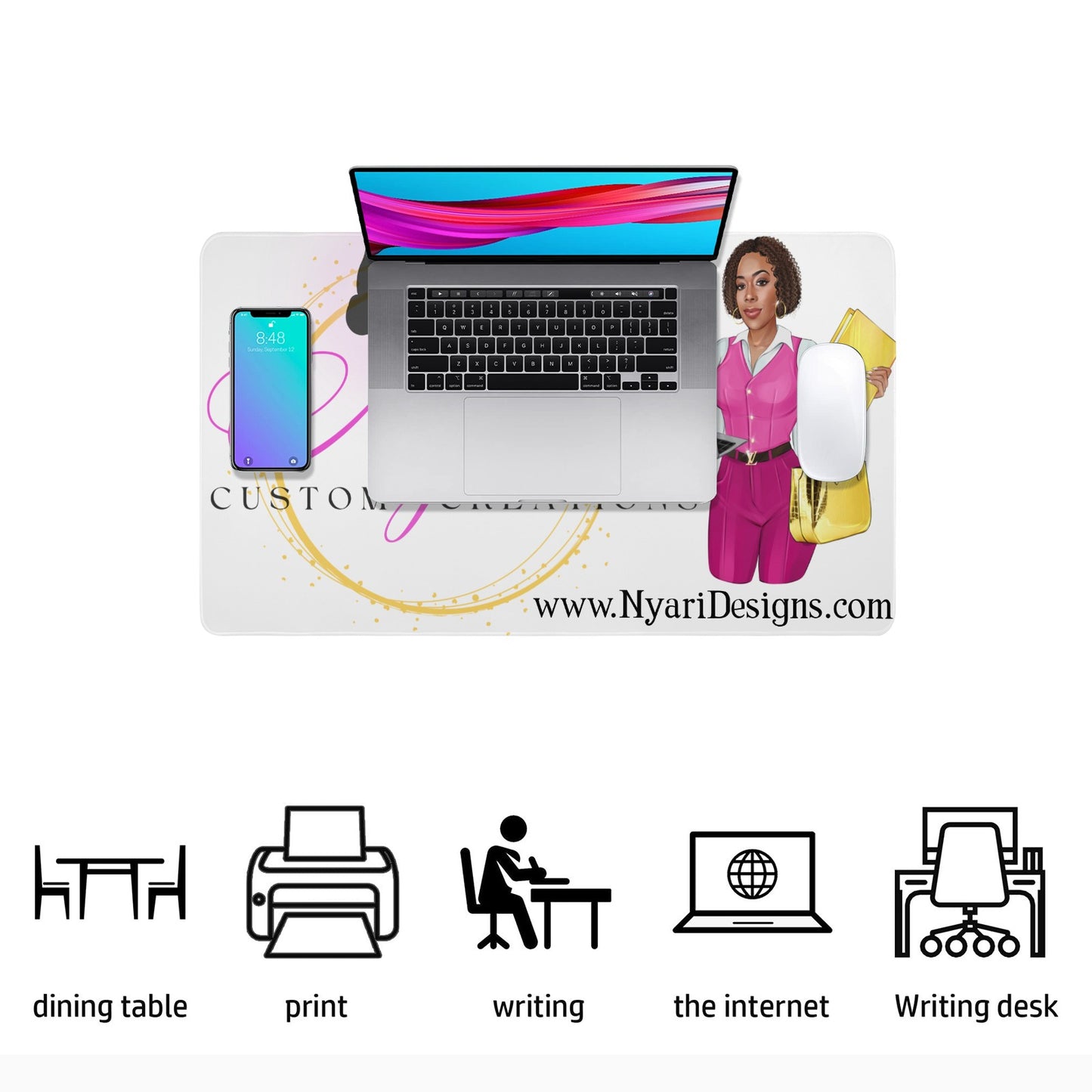 Custom Mouse Pad Rectangle Mousepad 23.6" x 13.8"