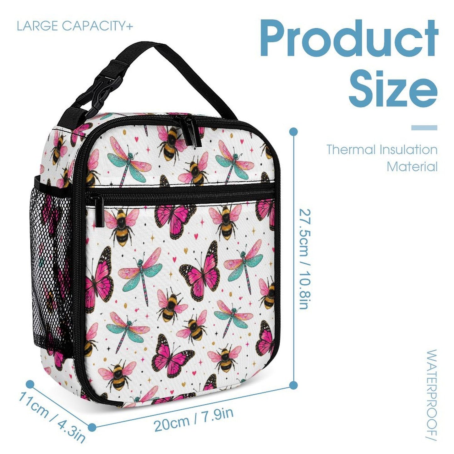 Custom 3-Piece Back-To-School Set with Backpack. Lunch Bag and Pencil Case Three Piece Set Combination