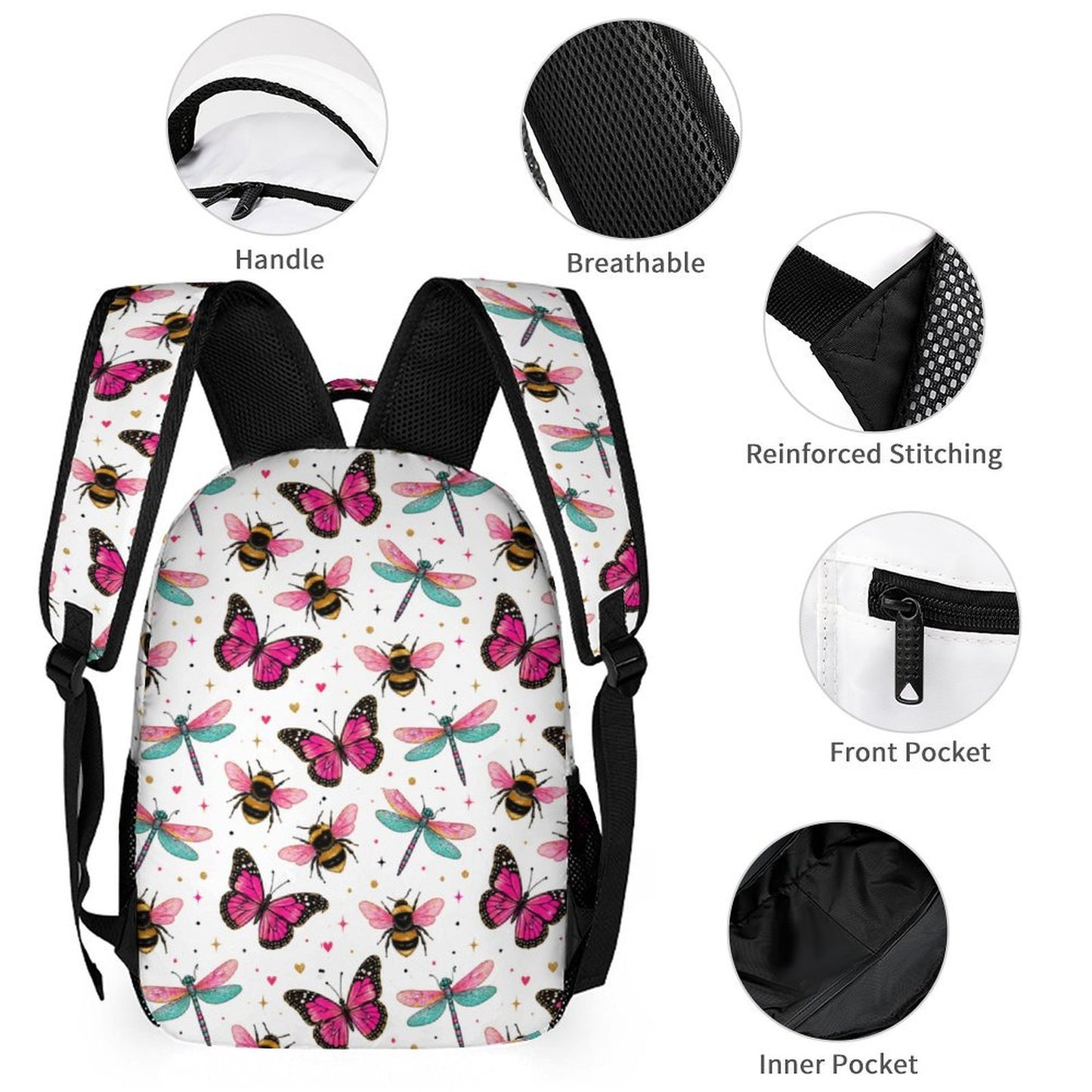Custom 3-Piece Back-To-School Set with Backpack. Lunch Bag and Pencil Case Three Piece Set Combination