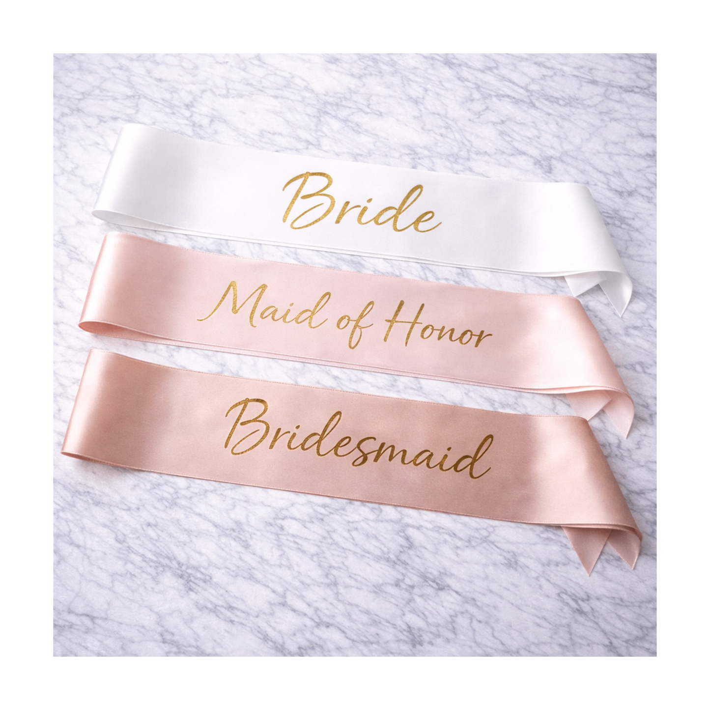 Bridal party sashes