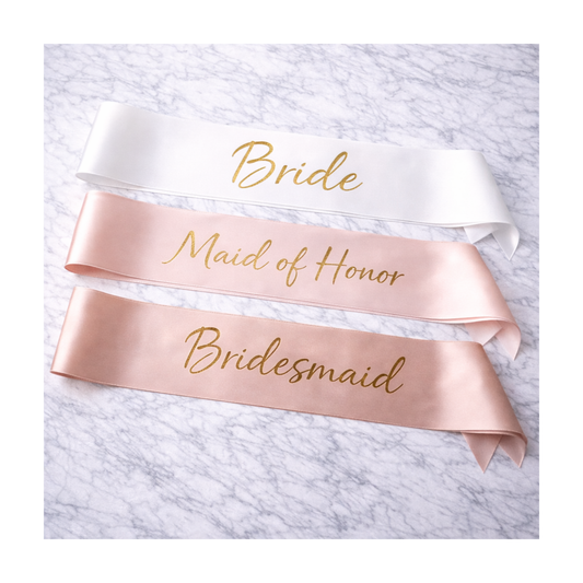 Bridal party sashes