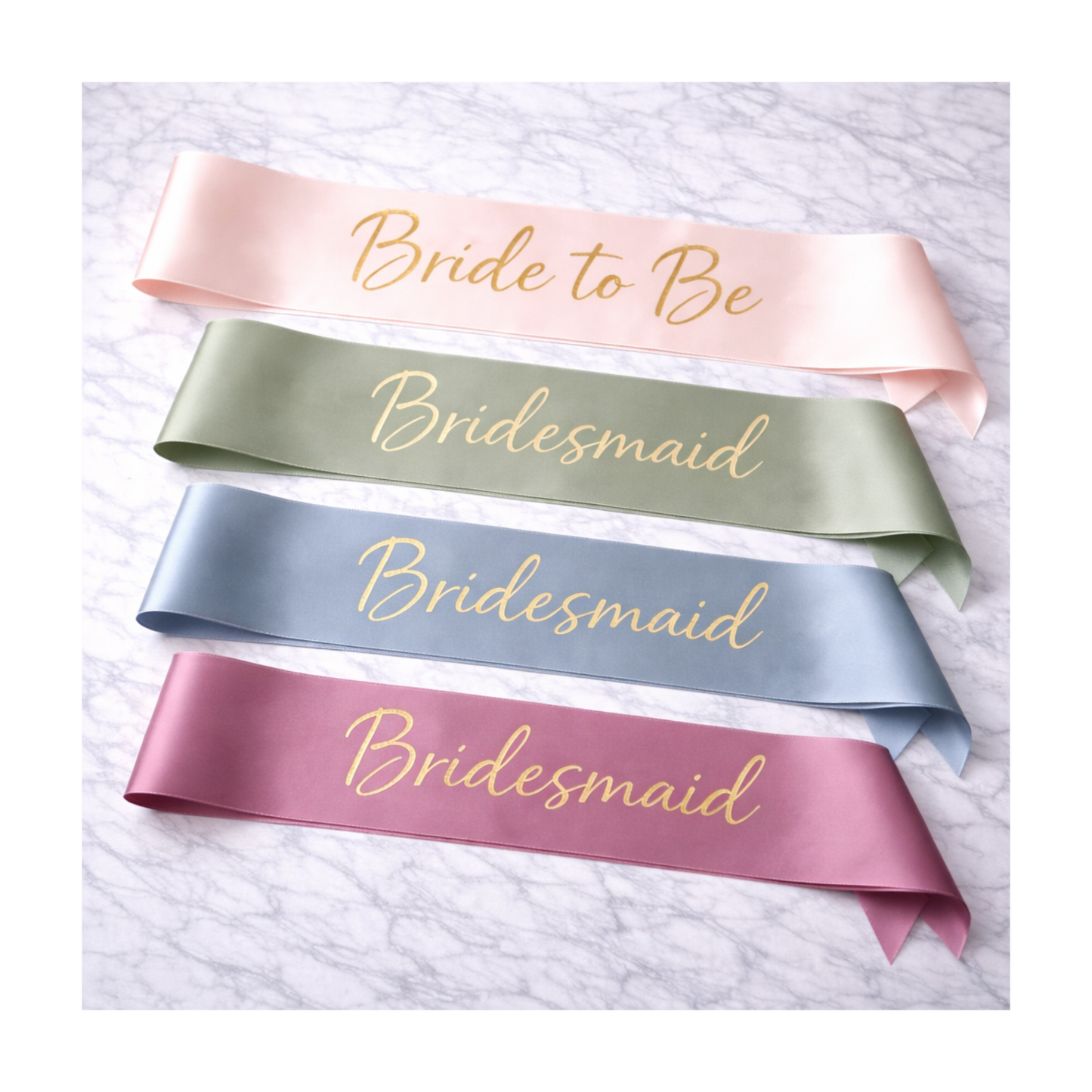 Bridal party sashes